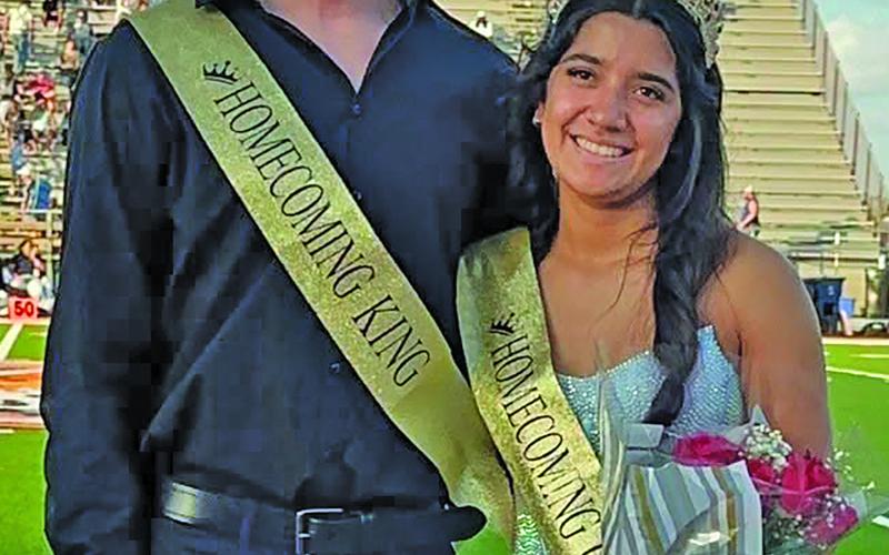 Photo by Anna Hernadez 2026 Van Vleck High School Homecoming King Matthew Burks and Queen Ierial Garcia were crowned on Friday, Sept. 11.