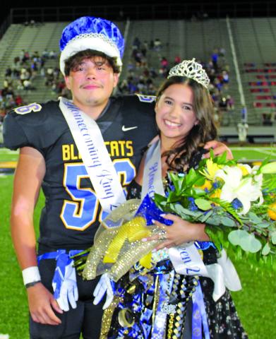 Sentinel photo/Jessica Shepard The 2021 Bay City High School Homecoming King and Queen are Jonathan Fuentes and Alexis Solis. They were crowned at halftime for the Bay City-Wharton football game, Sept. 10