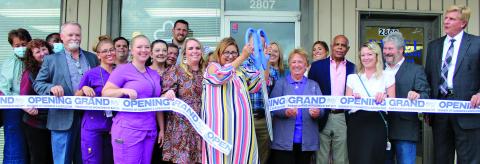 Sentinel photo/Jessica Shepard   The Bay City Chamber of Commerce celebrated a ribbon-cutting ceremony with Angels Care Hospice, Tuesday, Oct. 26. The hospice is located at 2807 Seventh Street in Bay City.
