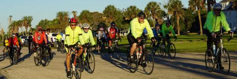 Contributed photo The 12th Annual Pedal Palacios Recommended Ride featured 80 riders participating Saturday, Oct. 30. The event also featured several rest stops, a hospitality booth, and a shrimp boil.