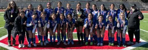 Contributed photo Ladycats take the win 4-0 over Lorena in the championship game of the Salado Eagle Classic Jan. 22. The Ladycats are 7-1-1 so far
