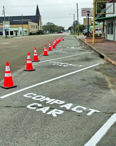 Courtesy photo Fit For Life shared this photo of their new parking paint job out front of their gym Monday, March 21. The spaces are dedicated to "compact cars" on its Avenue F storefront side. Parking is still available on Sixth Street and at the lot on the southside of the same block.
