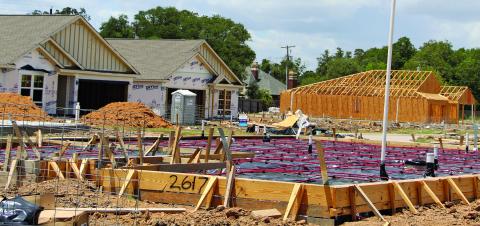 Sentinel photo/Mike Reddell Several houses are going up at the subdivision at the end of Marguerite Street.