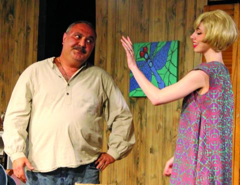 Sentinel photo/Jessica Shepard Community Actors of South Texas (CAST) "The Star-Spangled Girl" cast members Jeff Sabedra and Morgan Watson get into character during a dress rehearsal on Nov. 10. The play has its last run this weekend and tickets are available at cast.booktix.com.