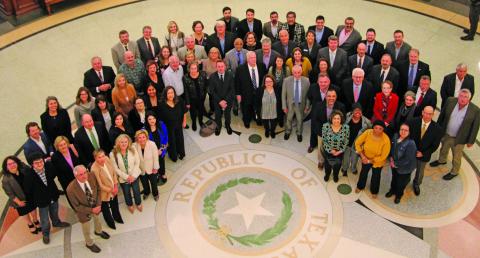 Sentinel Photo/Mike Reddell Matagorda County Day in Austin Tuesday, Feb. 7, featured a tradition for those attending - a group photo in the capitol rotunda. 