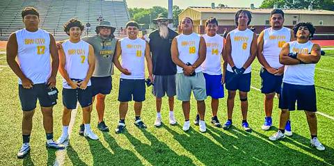 Contributed photo Bay City guys competed in the Lineman Challenge in West Columbia last week, finishing fourth overall and winning the Tug-Of-War.