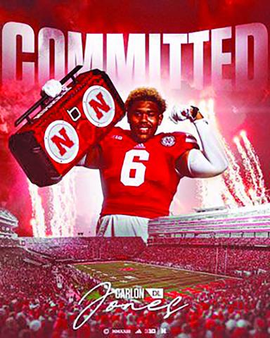 From BCHS Bay City High School Blackcat Football Star Carlon Jones has announced his commitment to the University of Nebraska.