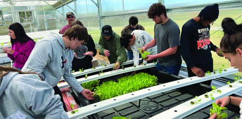 VVISD photo VVISD greenhouse kids.
