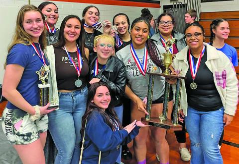Contributed photo VV Lady Leps take the team title in the first Gulf Coast Powerlifting meet last week.