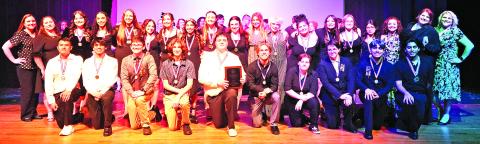 Van Vleck High School's Leopard Players One Act Play troupe showed off their skills at UIL Bi-District competition Saturday, March 23. The group is advancing to Area competition and won the "Best Crew" award. Individual awards were presented. Contributed photo
