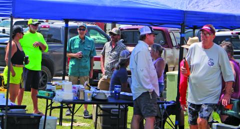 Sentinel Photo/Jessica Shepard The 10th Annual Andrew Vasek Memorial Scholarship Cook-off drew quite the crowd to downtown Matagorda last weekend. Participants and attendees helped the fundraiser generate over $40,000.