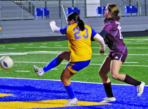 LeDarion Stone/Live in the Moment Photography The Bay City High School Ladycat Soccer team defeated Hallettsville 4-0, and Rice Consolidated 9-before facing Columbus Monday, Feb. 3. After Rice, Bay City was 9-2-3, 4-0, and first in district play.