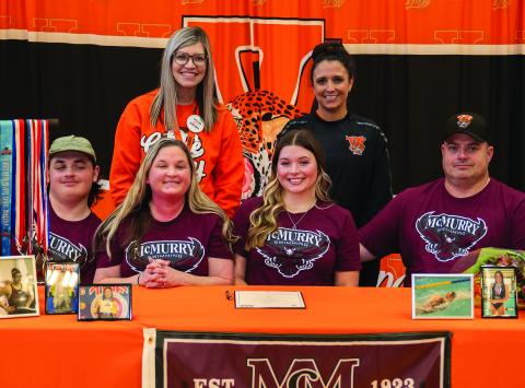 Courtesy photo Van Vleck Lady Lep swimmer Nicole Ryman signed her letter of intent last week on National Signing Day. Nicole will be attending the University of McMurry to continue her swimming career. We are so proud of this young lady and all her accomplishments. Nicole will also be competing at the state swim competition for the third time.