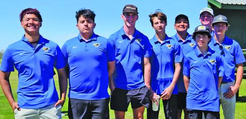 Contributed photo Above, the BCHS Boys Golf Team played in the Rio Colorado tournament March 17. They finished 9th out of 14 teams and Jack Johnson tied for 13th out of 77 boys. The team includes, from left: Malcolm Perez, Noah Pereles, Trevor Frazier, Robert Acosta, Joseph Cisneros, Jack Johnson, Wyatt Salas, and Taft Westmoreland. The boys next tournament will be at the Bay City Country Club on Tuesday, March 25.
