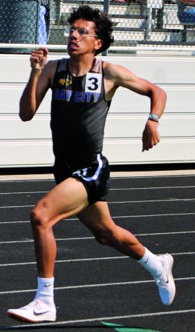 Sentinel Photo/Mike Reddell Blackcat Anthony Baltazar was 800m Area Champion and advances to regionals competition this week.