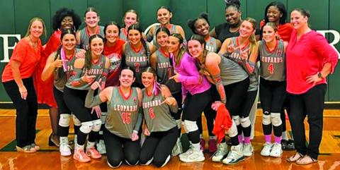 Last week, the Van Vleck Lady Lep volleyball team won the bi-district championship by sweeping Onalaska in three straight sets. The girls were to play Woodville Tuesday, Nov. 4, for the area championship at Huffman Hargrave High School at Huffman. VVISD photo