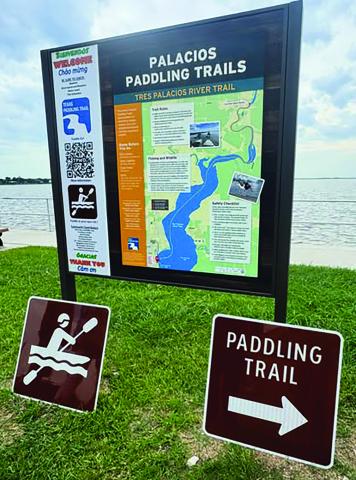 Contributed photo Texas Parks & Wildlife Department signage for the Palacios Paddling Trail. 