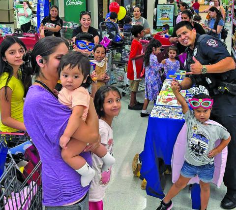 Contributed photo  Bay City Police thanked the local H-E-B partners for inviting officers to hang out during H-E-B Kid's Day! It was a blast connecting with some of the kids in our community, BCPD officers said 