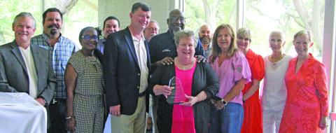 Sentinel Photo/Jessica Shepard Vibrance Health Board of Directors presented CEO Celeste Harrison with an award recognizing her 18 years of service during her retirement luncheon on Aug. 19.