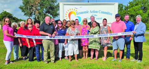 Contributed photo Bay City Chamber of Commerce & Agriculture recently celebrated the Economic Action Committee of the Gulf Coast with their Grand Reopening of the Senior Citizen Center.