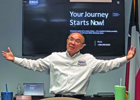 Sentinel Photo/Jessica Shepard Fort Bend SBDC Business Advisor Daniel Luu led over a dozen small business owners in an "Entrepreneurship 101" workshop on Wednesday, Aug. 26.