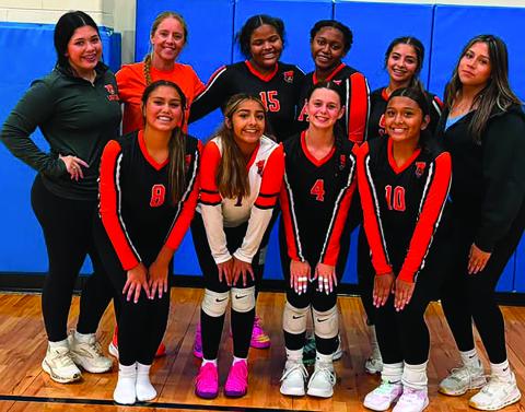 VVISD photo The Lady Leopard Freshman volleyball team, went 3-1 at the Bay City Tournament . The  JV Lady Leps finished the day 1-2 in their tournament and continued to battle with every match!
