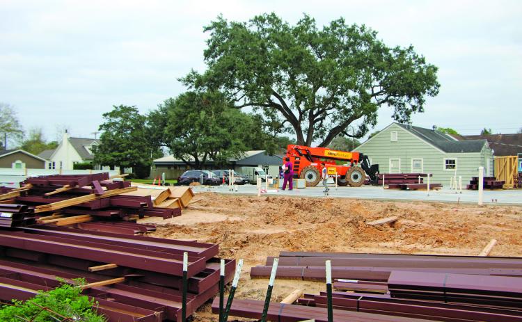 Sentinel photo/Mike Reddell Matagorda Veterinary Clinic at 2708 Fourth St. is building new clinic contained about 6,000 square feet. Projected for completion early next summer, the house where the clinic is now located will be moved to rural site.