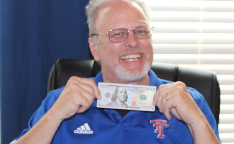 Sentinel photo/Jessica Shepard Tidehaven ISD Superintendent Dr. Andrew Seigrist won the 2021-22 Bay City Sentinel football picks title. Seigrist got 68% of his picks correct. Dr. Dane Simons came in second at 65%.