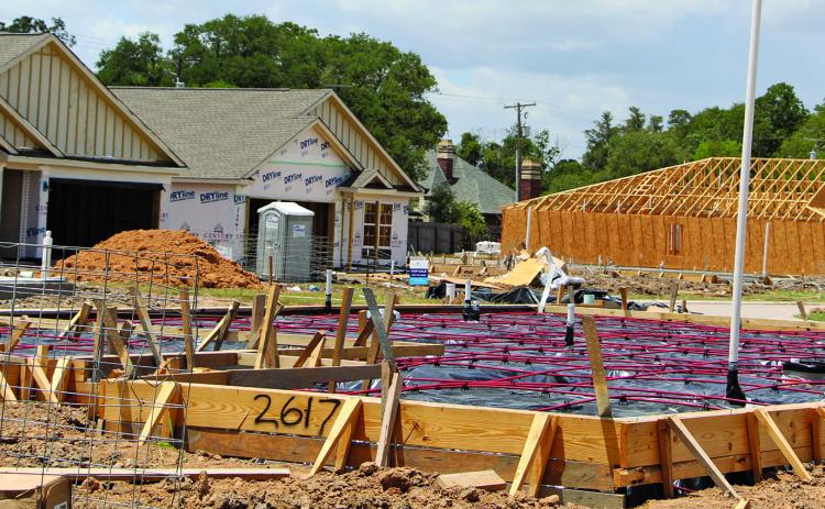 Sentinel photo/Mike Reddell Several houses are going up at the subdivision at the end of Marguerite Street.