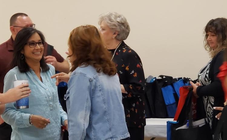 Sentinel photo/Jessica Shepard The Bay City Chamber of Commerce and Agriculture hosted its 36th Annual New Teacher Breakfast for over 80 educators on Aug. 5. Each new teacher present received a goody bag filled with sponsorship items from local businesses.