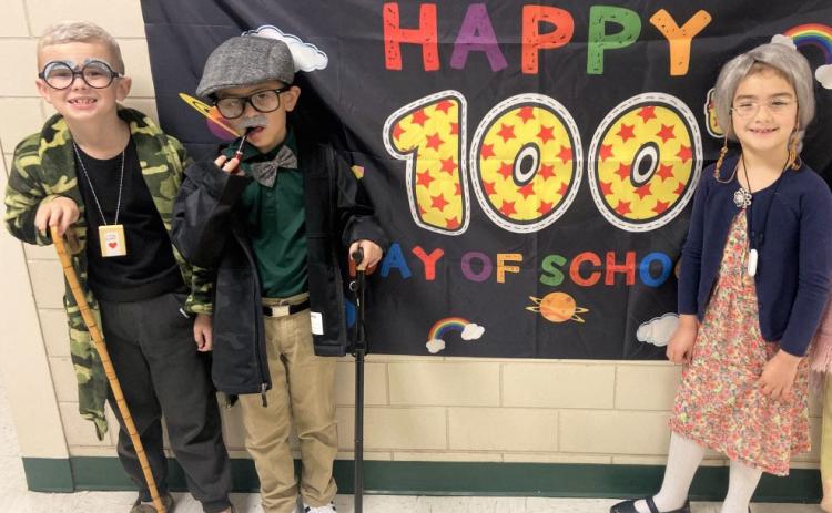 𝟭𝟬𝟬 days of school are complete, and Holy Cross Eagles are 100 days smarter! Some students were really looking a little older than when they started this school year!  Holy Cross photo