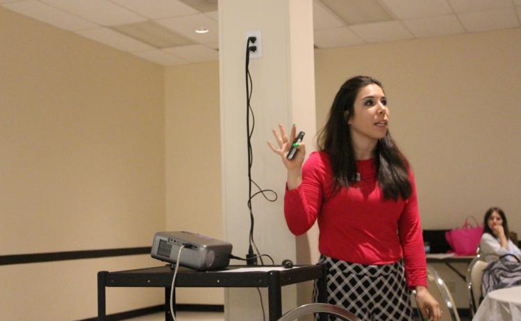 Sentinel Photo/Jessica Shepard Connected Nation, Inc.’s Local and Regional Planning Director Molly Weiner outlined the focus of the Texas Broadband Development Office's (BDO) "Regional Public Meeting" Thursday, July 13.