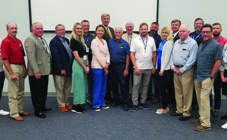 Sentinel Photo/Mike Reddell An Estonian delegation visited Matagorda County last week, and heard from local leaders at CED and toured STP.