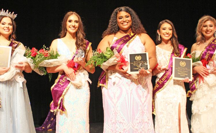 Sentinel photo/Jessica Shepard Above, the Bay City Lions Club 2023 Rice Festival Queen is Hope Cornett who was crowned Oct. 14. Her court features 1st runner-up Megan Moya, 2nd runner-up Anavie Bryant, 3rd runner-up Leslie Murillo, and 4th runner-up Sierra Fernandez.