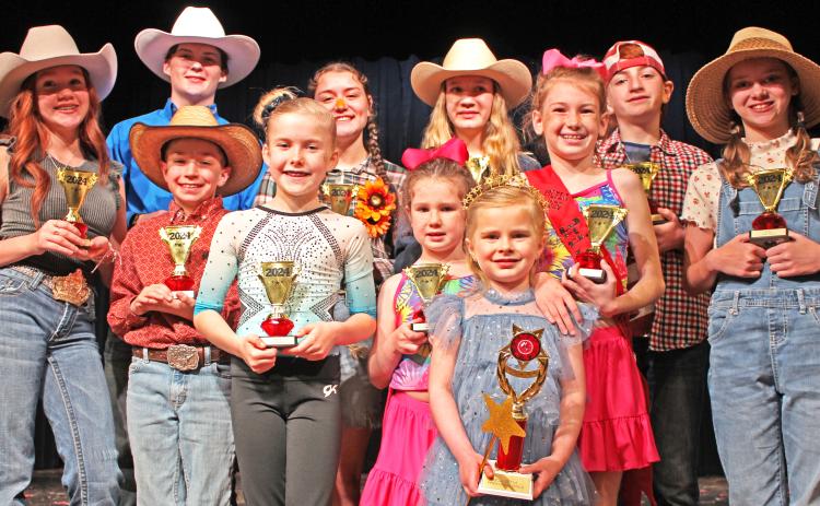 Winners of the Matagorda County Fair & Livestock Association’s annual Talent Show took the stage at the end of the showcase, Sunday, Feb. 25. This year’s winners include Analyn Sutherland, Adyson Sutherland, Meredith Jones, Ansley Kubecka, Kaitlyn Jones, Lyra Saha, Colby Chandler, Ashley Alford, Jacob Oncken, Jase Alford, Kathryn Rodgers, Meredith Williams, Victoria Sliva, and Ryleigh Siptak.