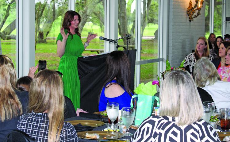 Sentinel Photo/Jessica Shepard Highly Innovative Fuel (HIF) Chief Operations Officer Brooke Vandygriff spoke at the Women in Touch Initiative’s luncheon April 24. Vandygriff encouraged audience members to say 'yes' to new experiences.