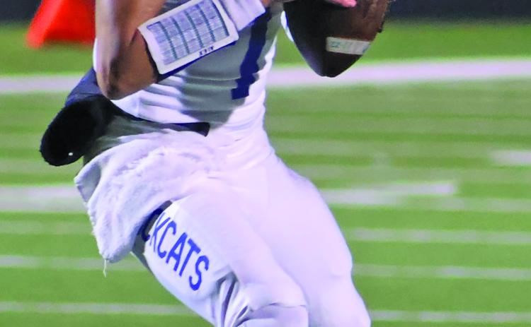 LeDarion Stone/Live in the Moment Photography Quarterback Alex Estrada looks for an open receiver down field.