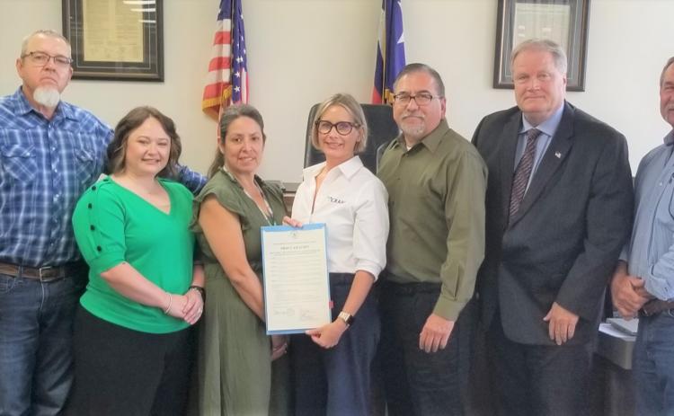 Sentinel Photo/Mike Reddell Matagorda County Commissioners Court proclaimed Mental Health Month at its May 19 meeting.