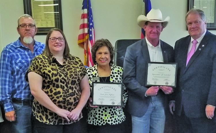 Sentinel Photo/Mike Reddell Commissioners Court approved a state Senate Resolution designating Matagorda County as the Official Birding Capital of Texas at the court’s meeting June 9.