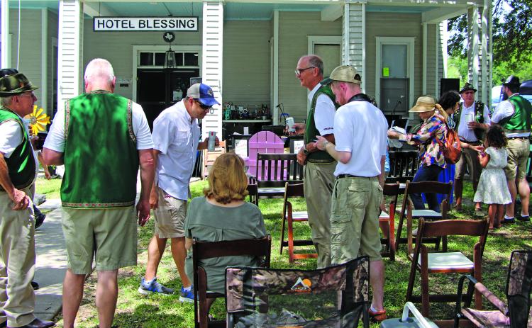 Sentinel Photo/Jessica Shepard Below, the crowd assembled for the much-anticipated auction that benefits the hotel.