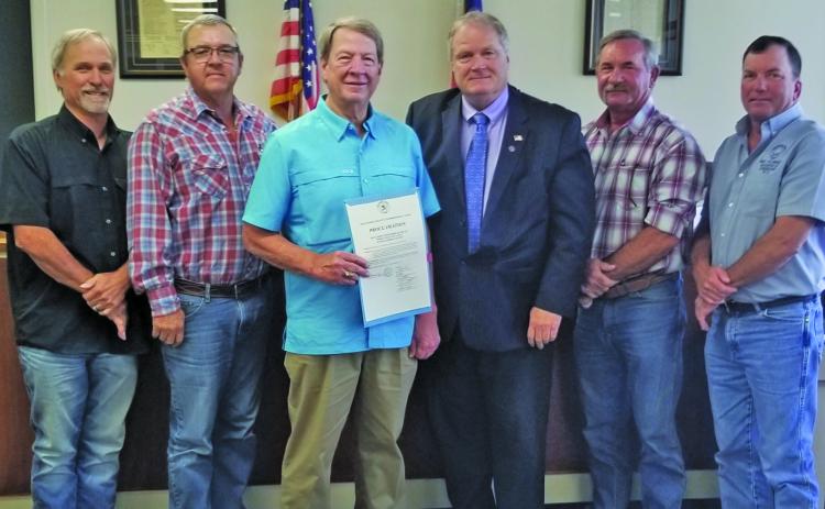 Sentinel Photo/Mike Reddell Commissioners Court approved a resolution Monday morning declaring Sept. 20 as “First Texas Navy Day” in Matagorda County.