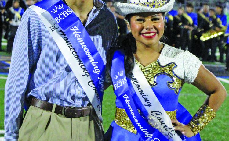 Sentinel Photo/Jessica Shepard Bay City High School's 2025 Homecoming King Sergio Rodriguez and Homecoming Queen Priscilla Martines were crowned during halftime festivities Friday, Sept. 26.