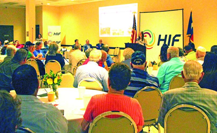 Sentinel Photo/Jessica Shepard It was standing-room only at the “HIF (Highly Innovative Fuels) Update Meeting” last week. HIF USA Executive Director Meg Gentle announced that HIF has partnered with MARA Holdings, Inc. (MARA) and Starwood Digital Ventures (SDV) to bring a co-location data center campus to Matagorda County.