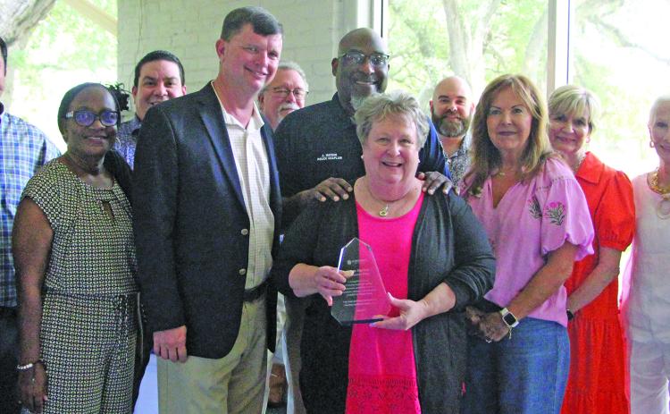 Sentinel Photo/Jessica Shepard Vibrance Health Board of Directors presented CEO Celeste Harrison with an award recognizing her 18 years of service during her retirement luncheon on Aug. 19.