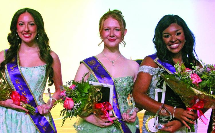 Sentinel Photo/Jessica Shepard Above, Bay City Lions Club 2026 Rice Festival Queen is Karoline Murray (far right) was crowned Saturday, Oct. 10. From left, her court features 4th runner-up Lily Walker, 3rd runner-up Breanne Hahn, 2nd runner-up Avery Smith, and 1st runner-up Nyla Brewer.